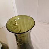 Pair of Enameled Glass Vases with Dragonflies. Unsigned Legras