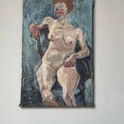 Huile sur toile, Femme française