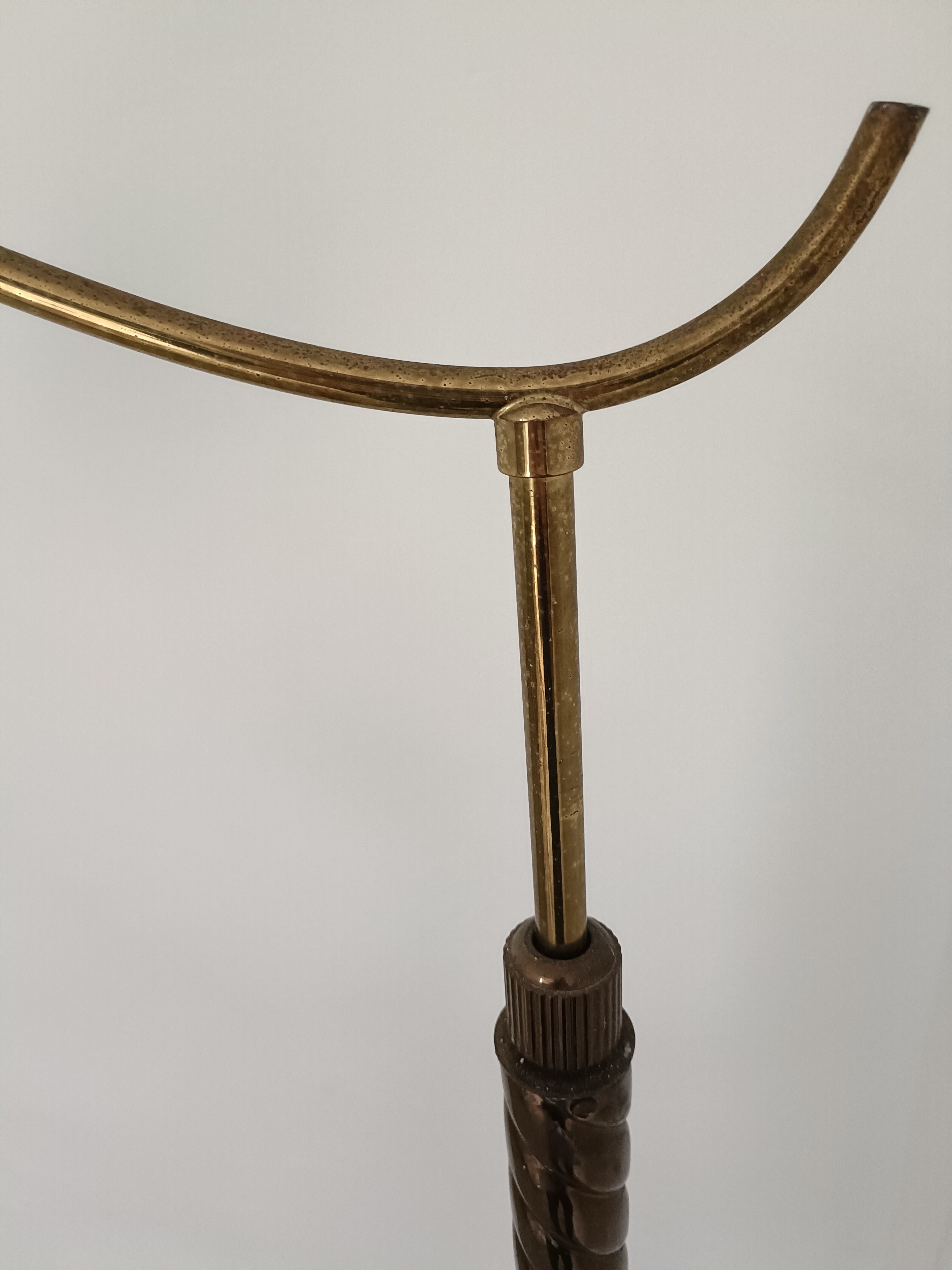 Old brass floor lamp
