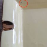 Vintage fine yellow and gold porcelain ashtray.