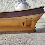 Coffee table italian coffee top glass base wood jambs porcelain