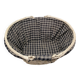 Vintage oval white wicker basket