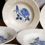 Six earthenware plates of Digoin and Sarreguemines 40s