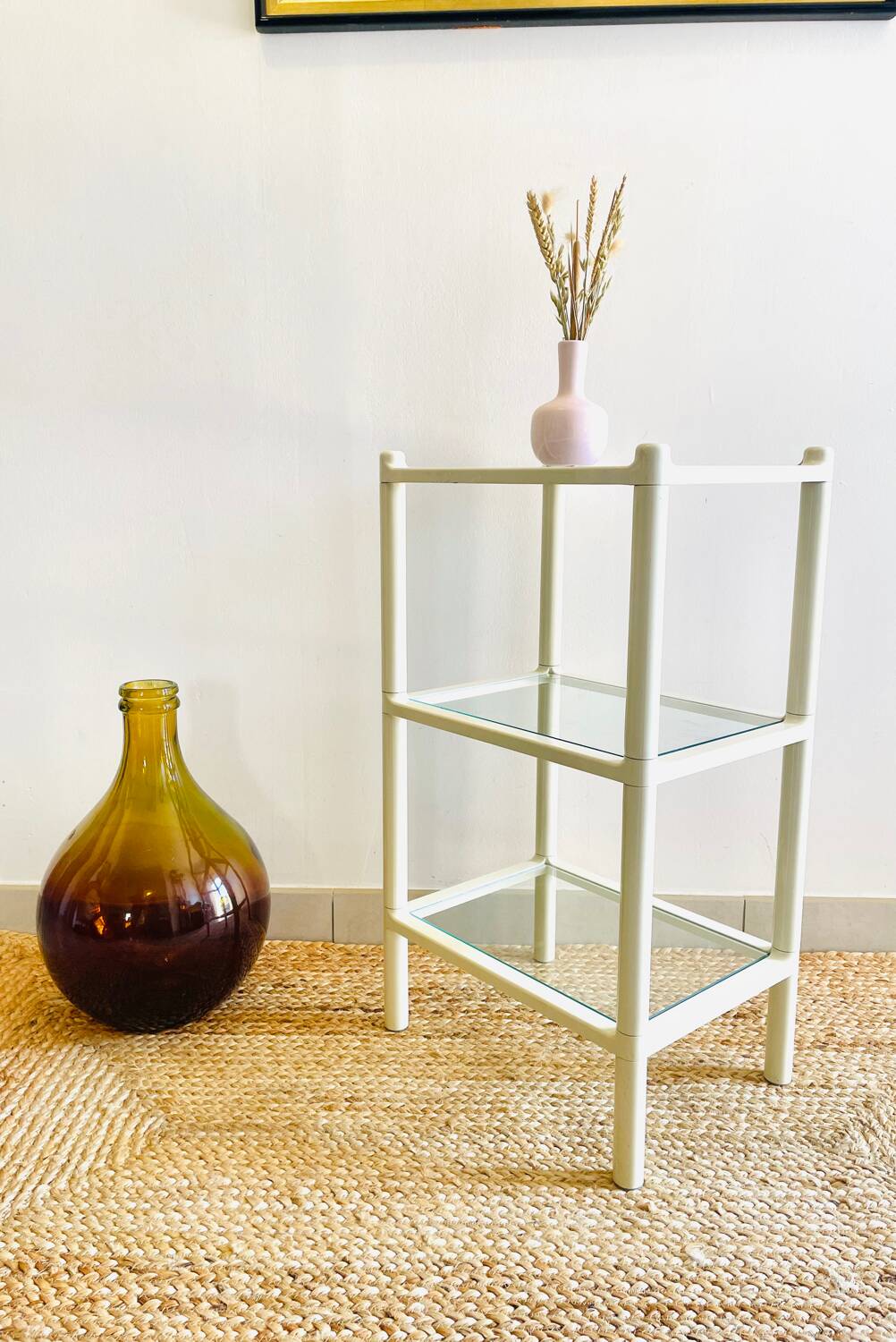 Off-white Bakelite shelf by Makio Hasuike for Gedy 1970