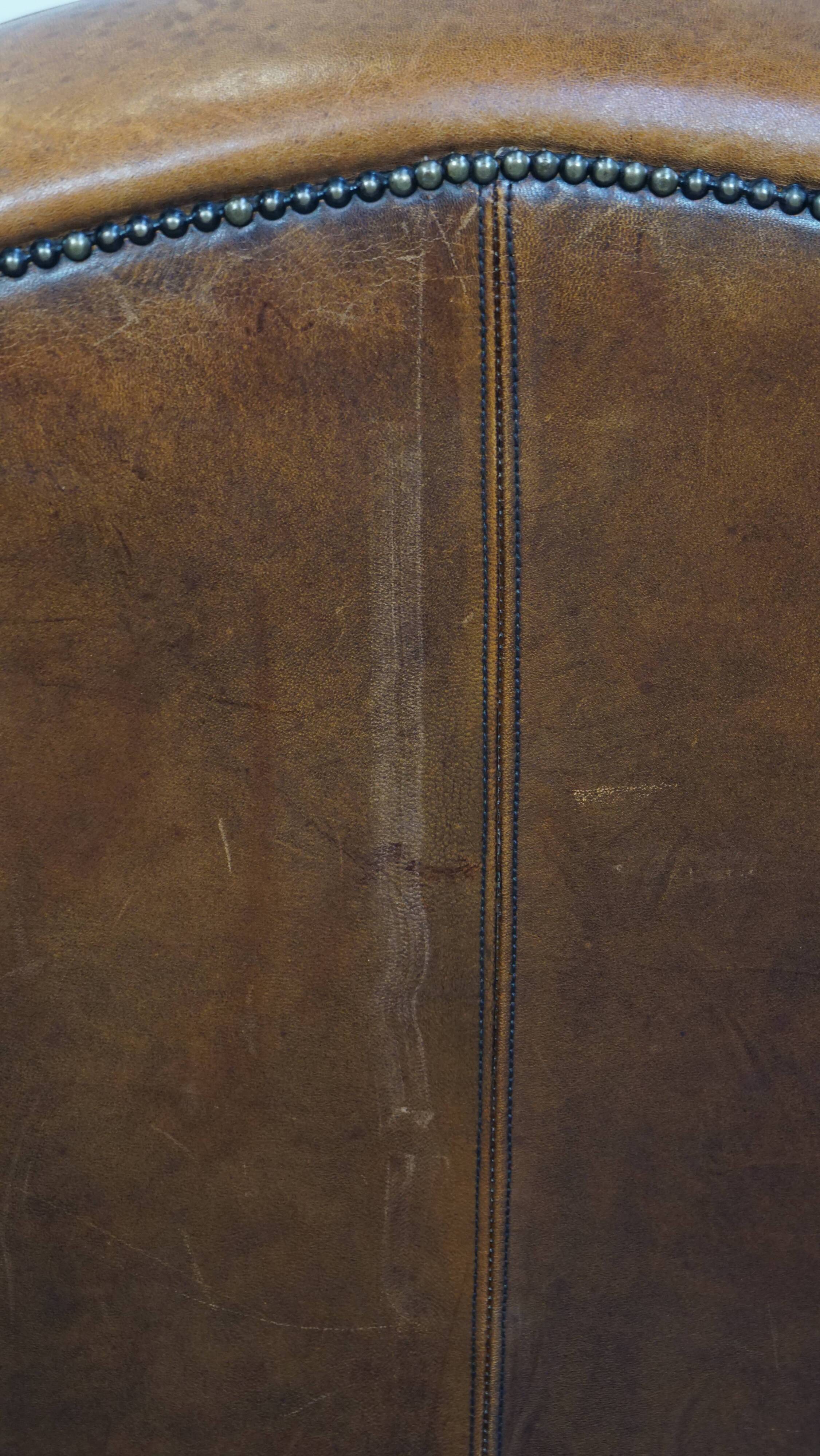 Comfortable Sheepskin Leather Armchair