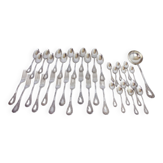 Set of 37 cutlery Emile Puiforcat in sterling silver