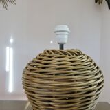 Lampe en rotin naturel 1970