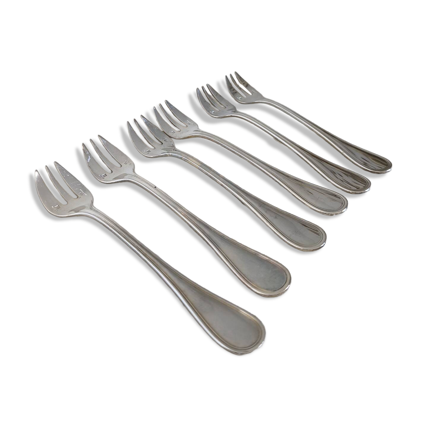 Set of 6 cake forks Christofle model Albi