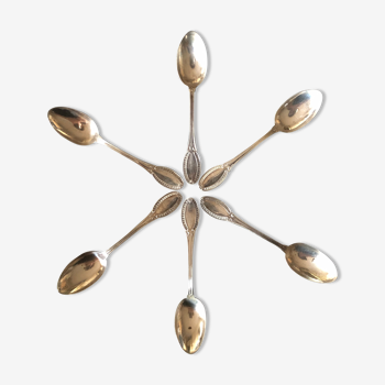 6 teaspoons in solid silver
