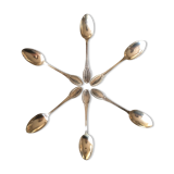 6 teaspoons in solid silver