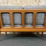 60s 70s teak sofa 2 seater couch J. Kristensen Danish Denmark Design 60s 70s