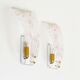 Pair of 80s Murano glass 'Foglio' wall lamps