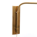 Brass harmonica scissor wall lamp 1960s holland
