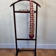 Varnished wood night valet, vintage, 50s-60s