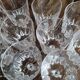 Set of 12 vintage wine glasses in chiseled crystal