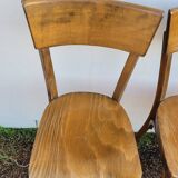 Series of 6 vintage old restaurant bistro chairs - 1950s