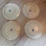 4 flat plates "thistles" from gien
