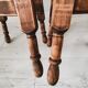 Pair of antique high stools in solid wood