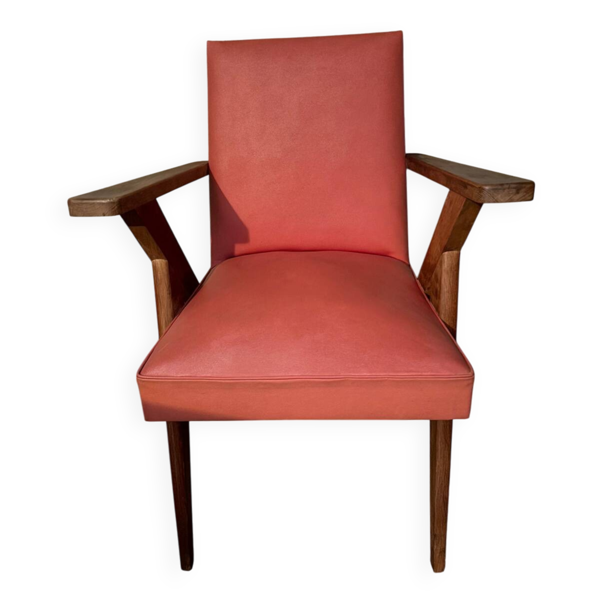 Red skai armchair, 60s
