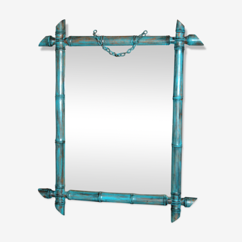 Miroir en bois vintage rectangulaire 51 x 42 cm