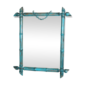 Mirror rectangular vintage wooden 51 x 42 cm