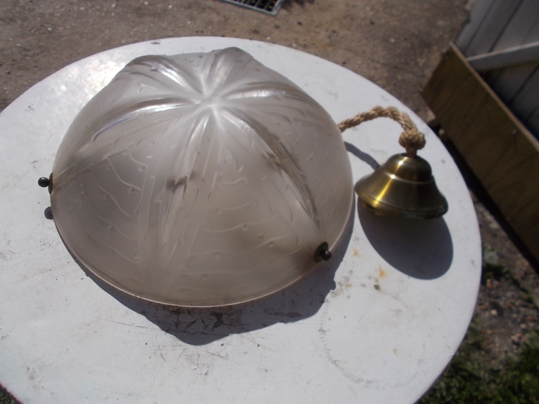 Art Deco ceiling light in moulded glass