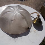 Art deco ceiling light in moulded glass
