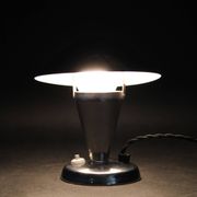 Bauhaus adjustable chrome mushroom table lamp, Czechoslovakia, 1930s