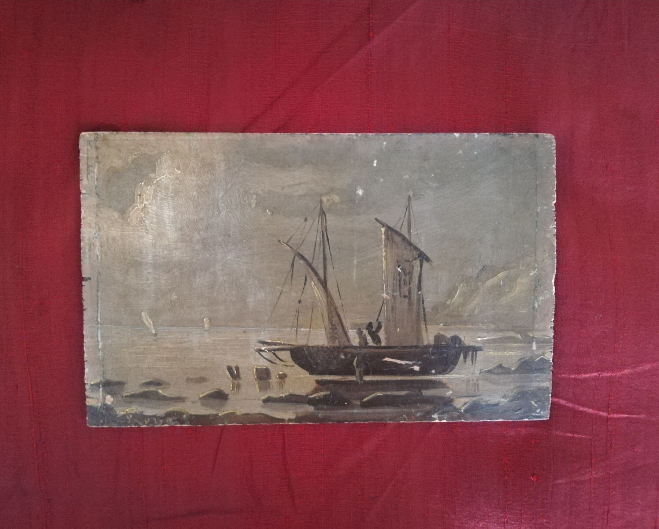 Paint, oil on wood panel