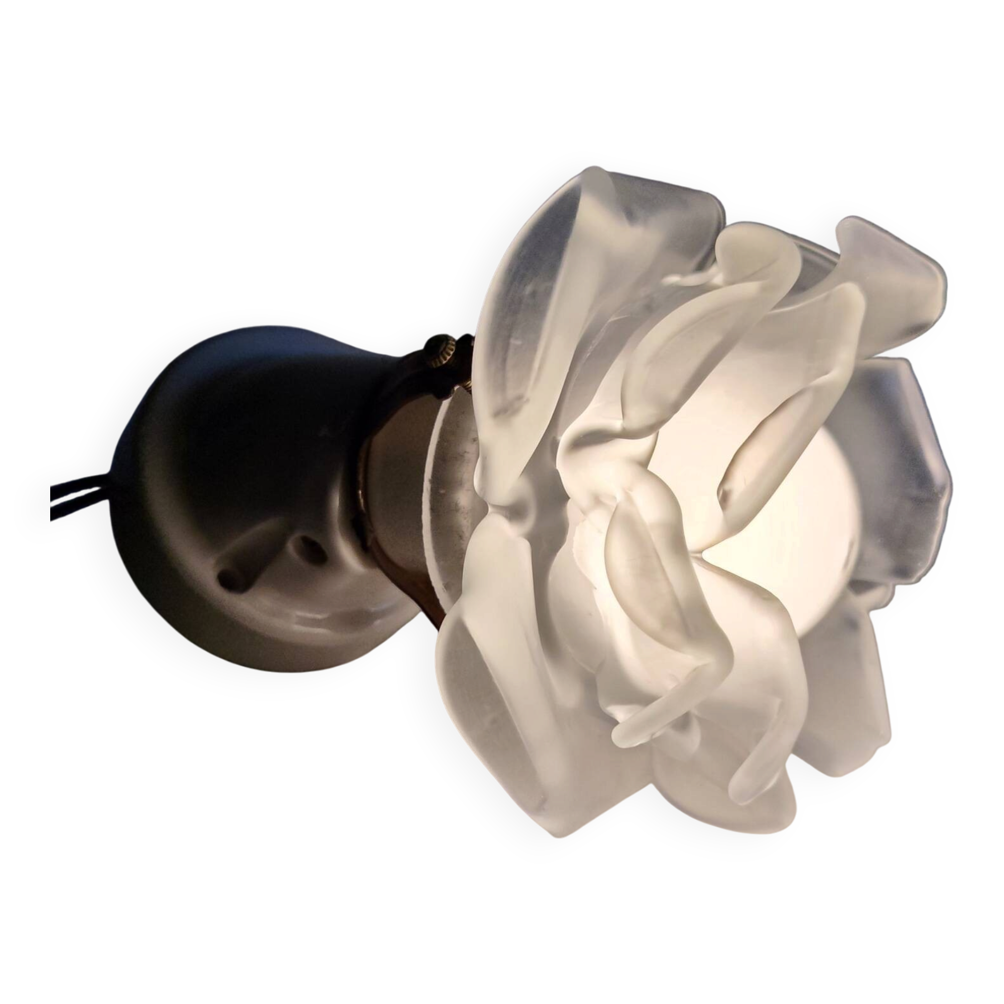 Art Deco wall lights in porcelain and glass paste - 1930s/40s