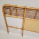 Rattan headboard with vintage bedside tables 1960