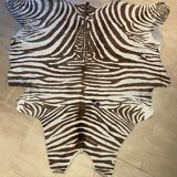 Vintage carpet zebra print cowhide