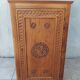 Corner cabinet in carved walnut, Savoyard style.