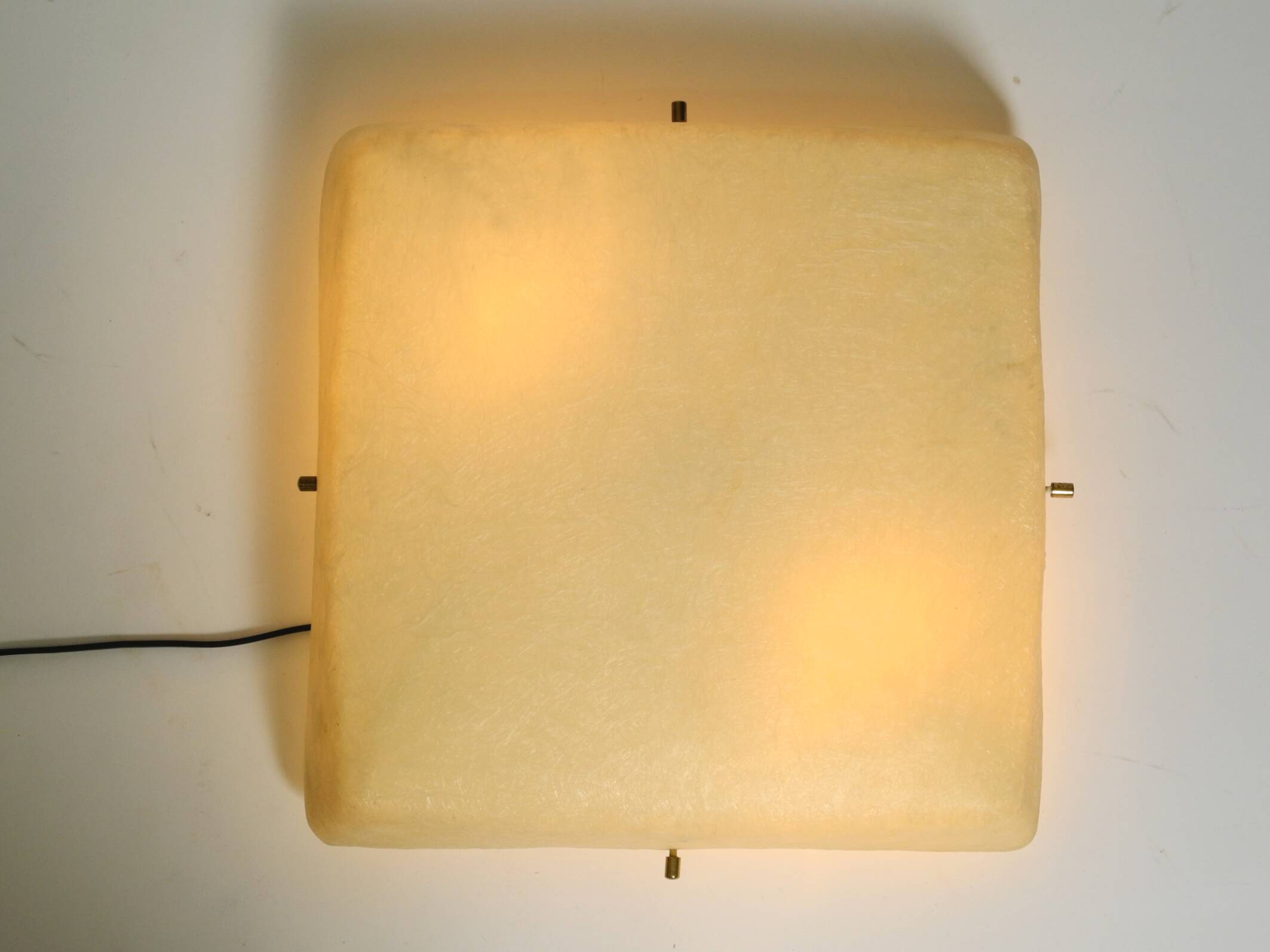 Beautiful Mid Century Modern square fiberglass ceiling or wall lamp