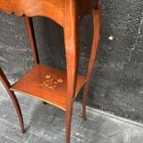 Harness, small old side table.