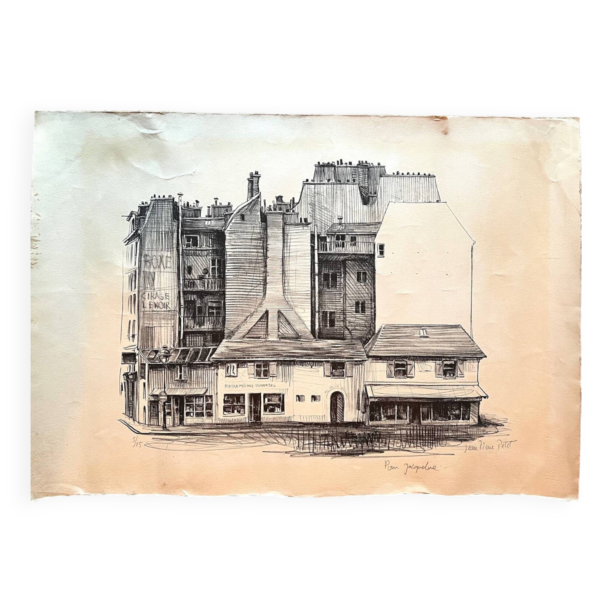 Lithograph Parisian View