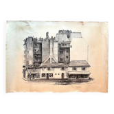 Lithographie Vue parisienne