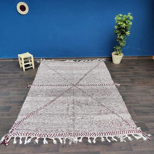 Zanafi style burgundy Berber rug 2x3 m