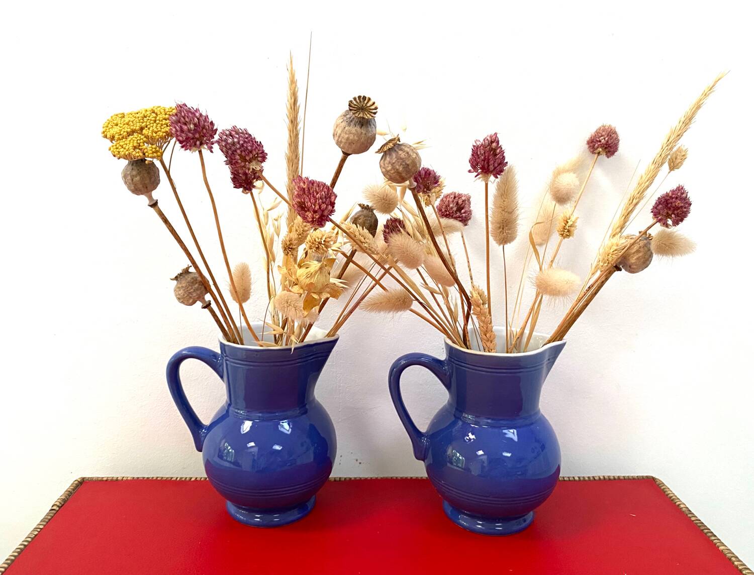 Duo of Emile Henry bistro pitchers