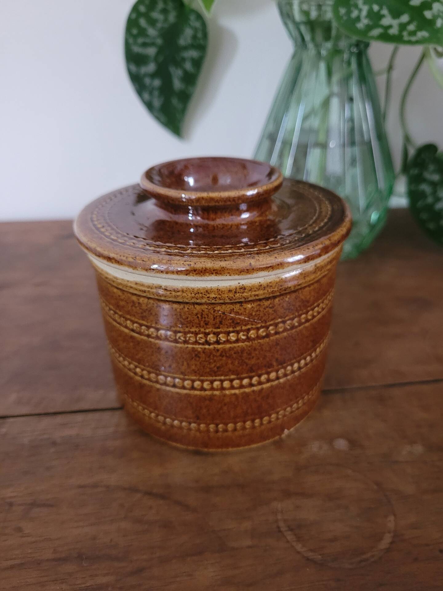 Water butter dish Berry pottery