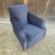 Club art deco blue armchair