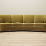 Green velour sofa, Danish design, 1960s, production: Denmark