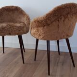 Pair fur armchair 1970