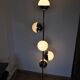 Lampadaire spirale chromé, design 70