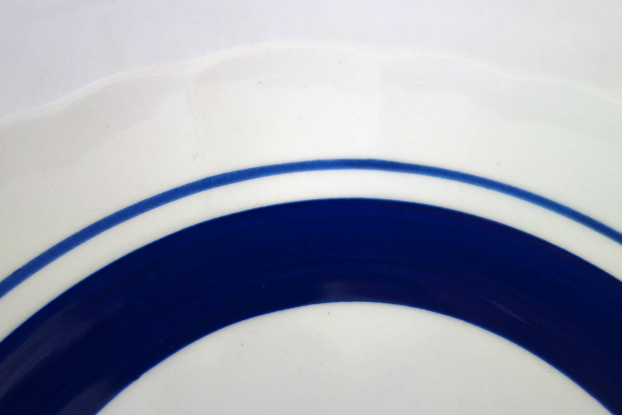 6 white and blue dessert plates, Italy