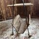Vintage 1960s rattan magazine rack