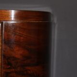 Art Deco period silverware in walnut