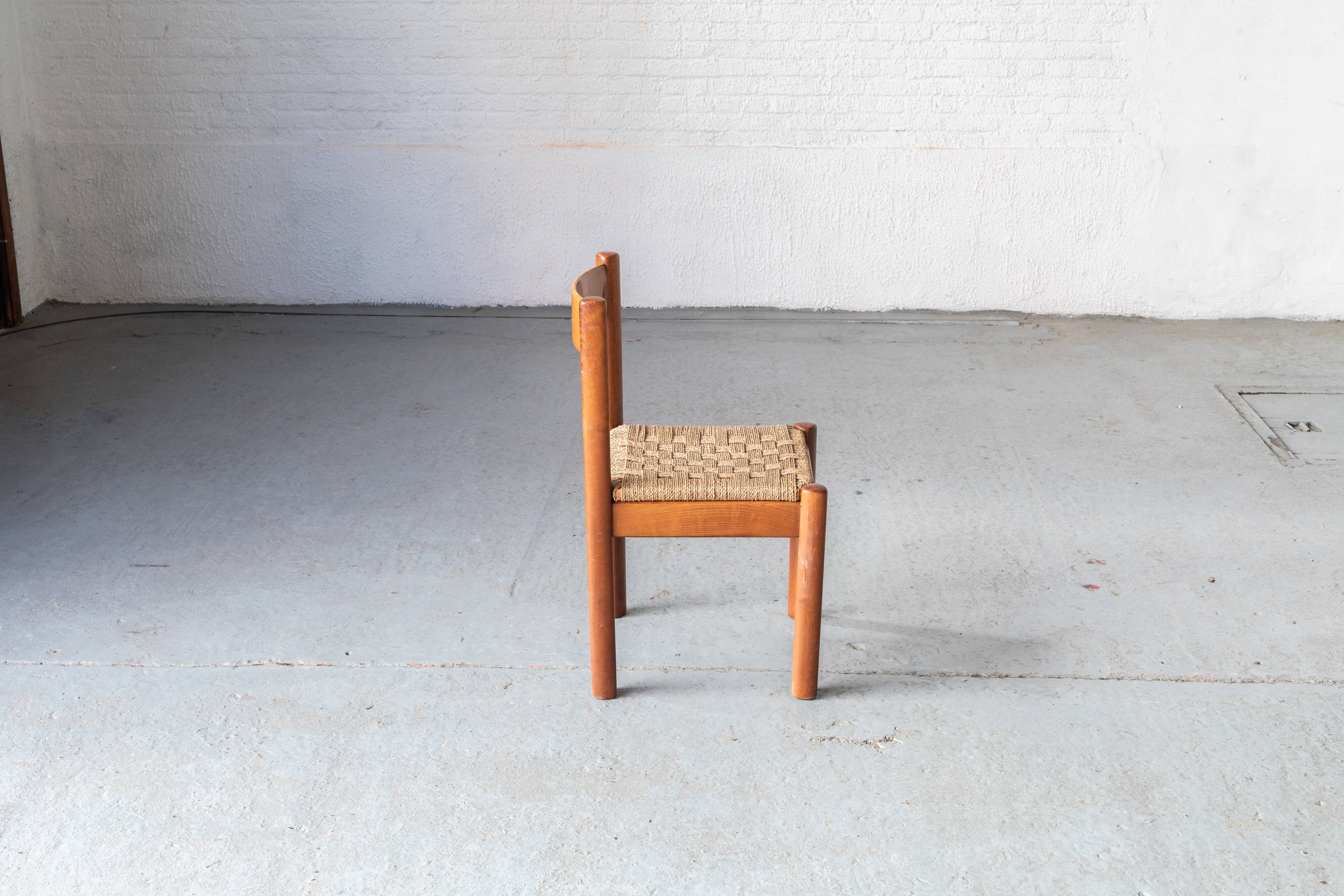 Rustic dining chairs, Italy, 1960's