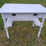 Coiffeuse, console en bois peint