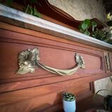 Console art nouveau en acajou massif